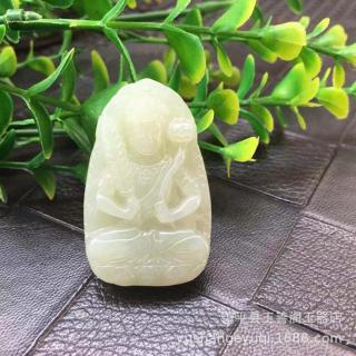 厂家天然和田玉吊坠 生肖佛八大 火焰本命佛 挂件